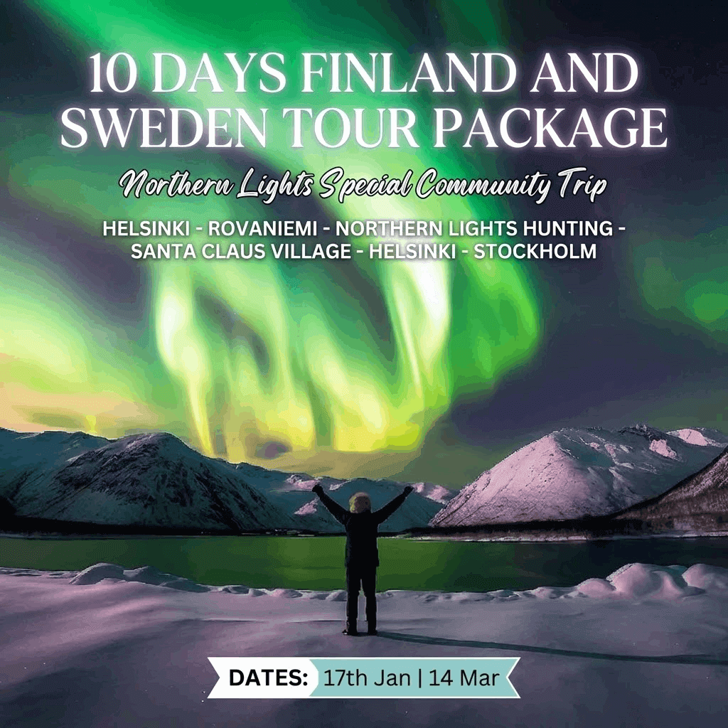 10 Days Finland and Sweden Tour package: Northern Lights