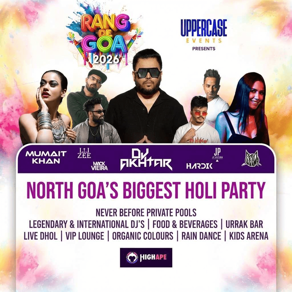 Rang De Goa 2026 North Goa’s Biggest Holi Party at Bay 15 in Goa ...