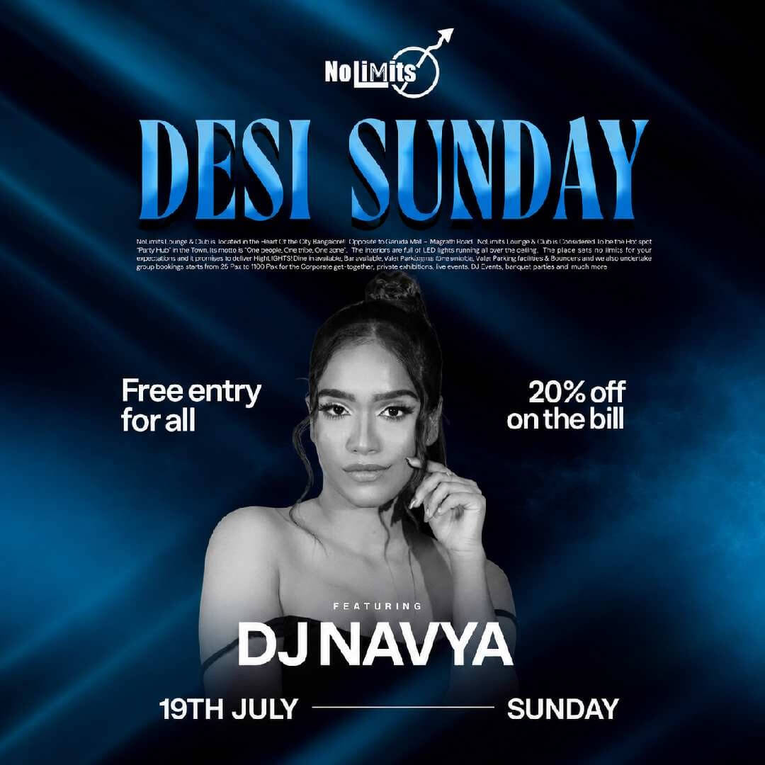 Desi Sunday Ft DJ Navya | Nolimmits Lounge