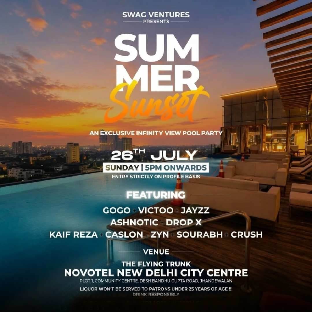 Summer Sunset An Exclusive Infinity View Pool Party