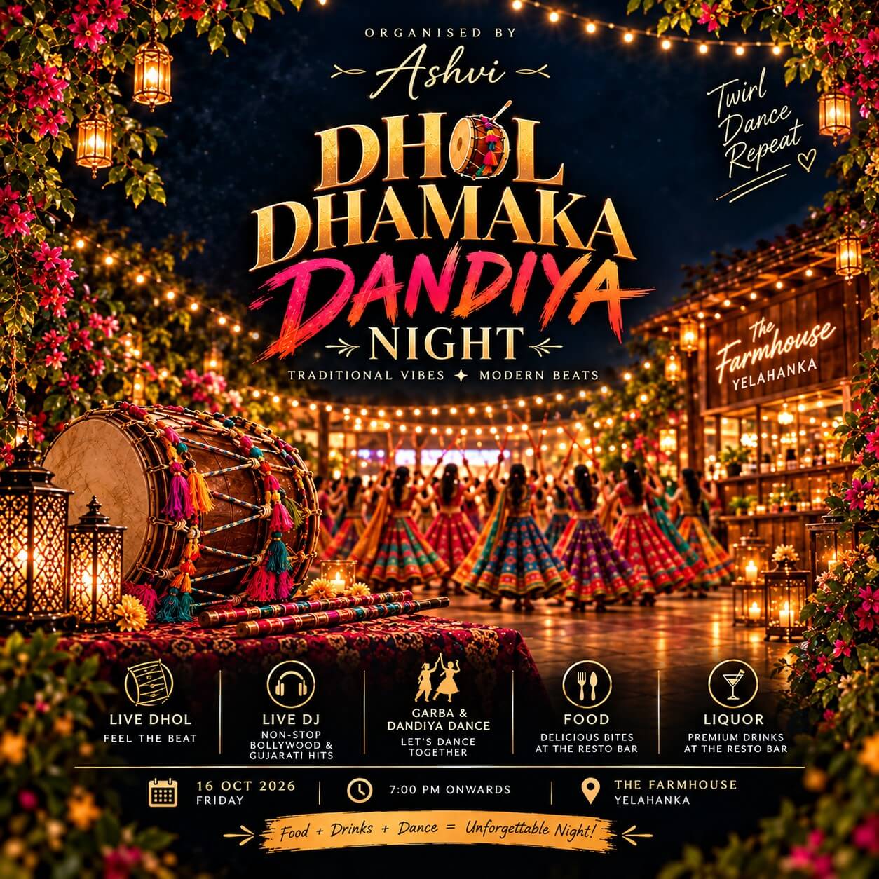 Dhol Dhamaka Dandiya Night in Bengaluru