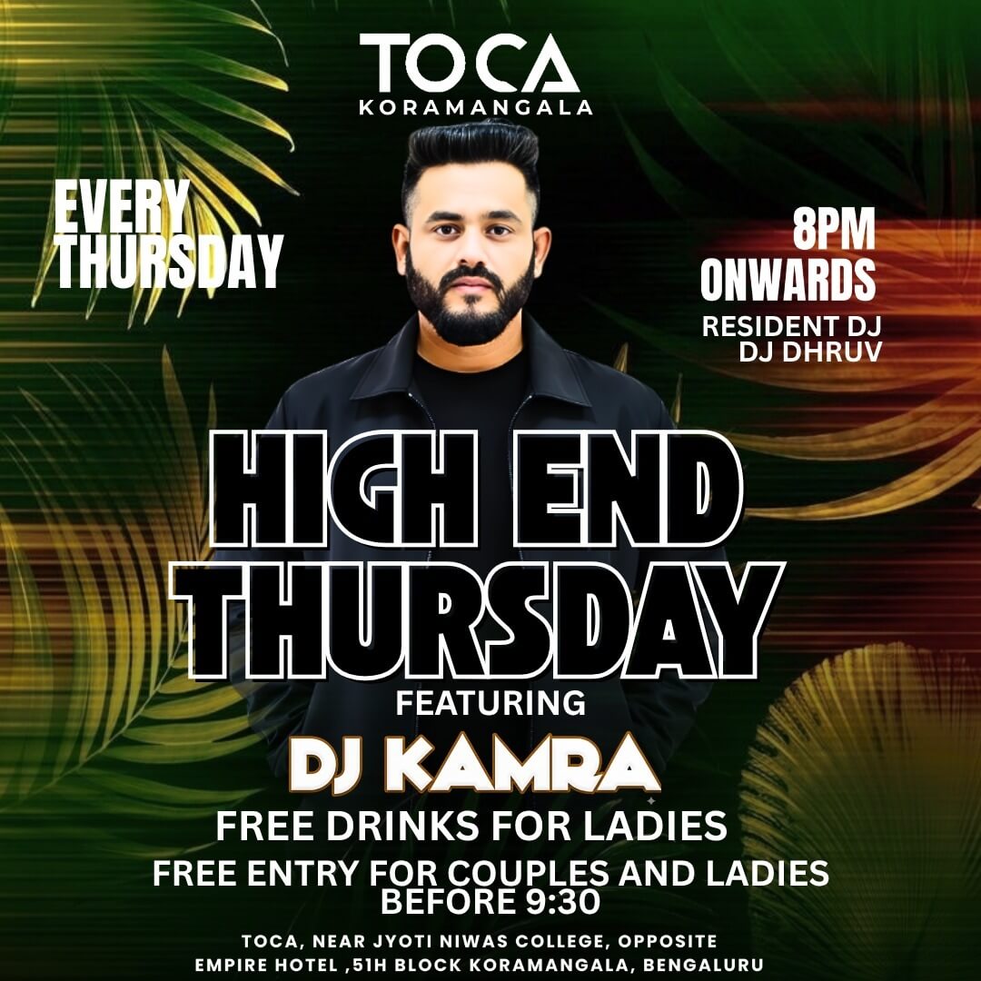 High End Thursday : Bollywood Night ft DJ Kamra in Bengaluru