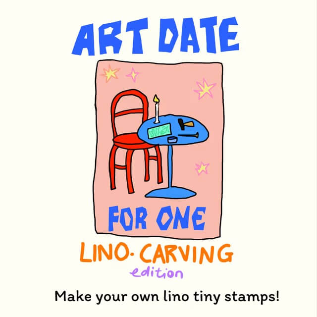 Art Date for One: Lino Carving tiny stamps Art Workshop
