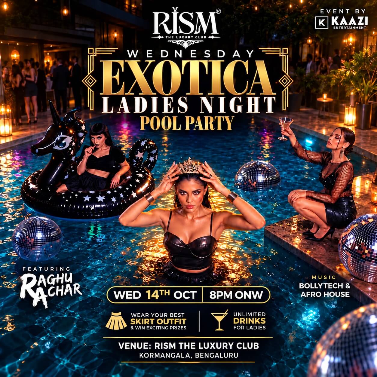 Wednesday Pool Party Ladies Nyt | Rism Club in Bengaluru