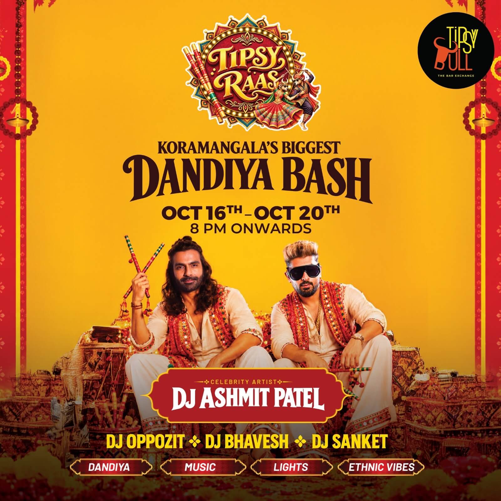 Tipsy Raas – Koramangala’s Biggest Dandiya Bash in Bengaluru